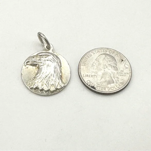 Tiffany & Co VINTAGE Sterling Silver Bald Eagle Pendant / Charm RARE - Picture 3 of 7